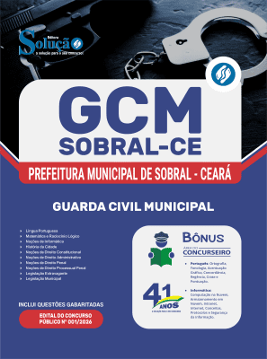 Apostila Prefeitura de Sobral-CE 2026 - Guarda Civil Municipal - Imagem 3